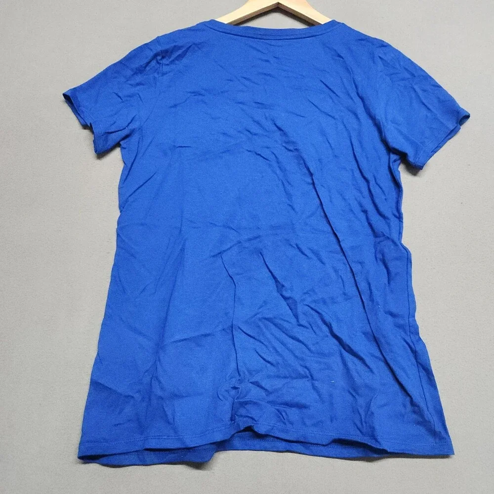 Nike Chicago Cubs Chi-Town World Series Champions Blue Scoop Neck T-Shirt L